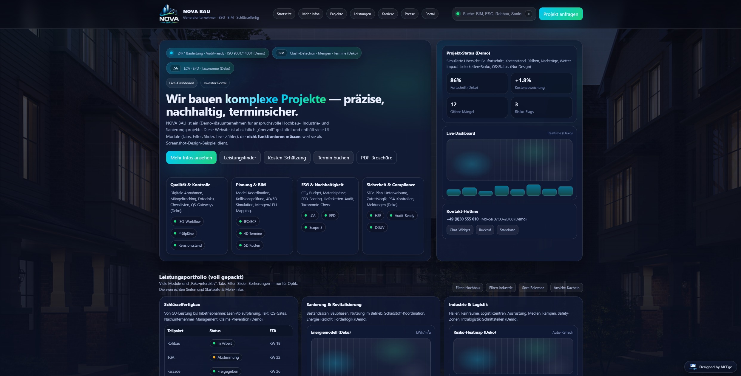 Beispiel 2 – Desktop Ansicht